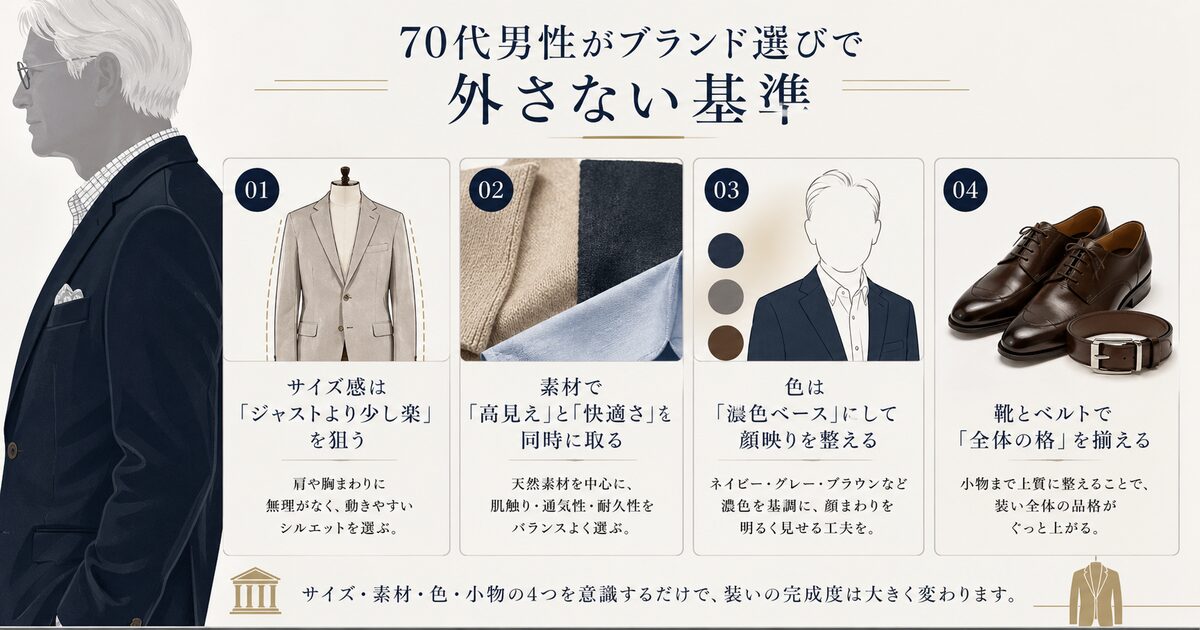 70代男性がブランド選びで外さない基準