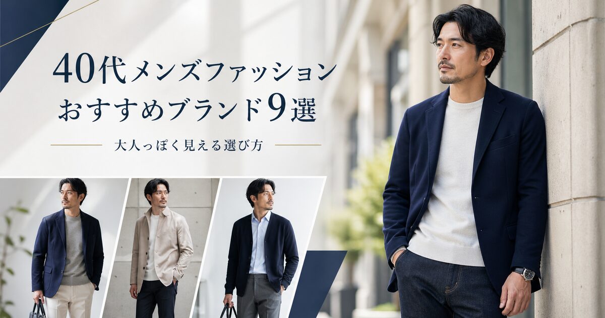 40代メンズファッションにおすすめのブランド9選｜大人っぽく見える選び方と失敗しない買い方は？